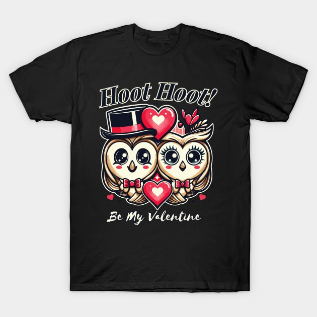 Hoot Hoot, Be My Valentine T-Shirt by chems eddine